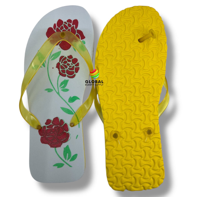 Pedi-Flips (Pedicure Slippers, Size 44 Women's Size 11-12) - Yellow