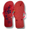 Pedi-Flips (Pedicure Slippers, Size 44 Women's Size 11-12) - Red
