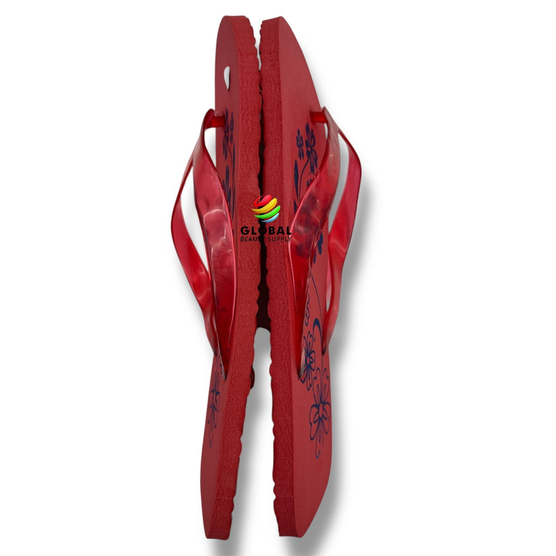 Pedi-Flips (Pedicure Slippers, Size 44 Women's Size 11-12) - Red