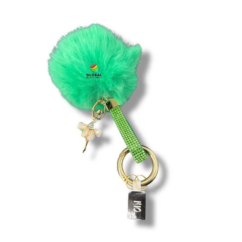 Keychain - Ballerina With Green Fur