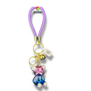 Keychain - Glossy Pink & Blue (Mermaid) Rhinestone Bear