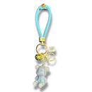 Keychain - Glossy Pearl Blue Rhinestone Bear