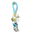 Keychain - Glossy Blue & Silver Rhinestone Bear