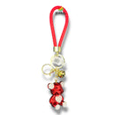Keychain - Glossy Red Rhinestone Bear with Heart