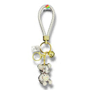 Keychain - Glossy Silver Rhinestone Bear