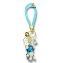 Keychain - Glossy Blue Rhinestone Bear with Heart