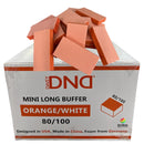 Mini Long Buffer - Orange/White 80/100 Grit 1000pcs