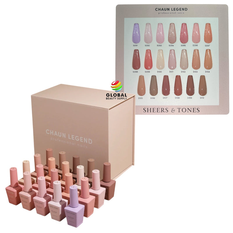 Chaun Legend Gel Polish Collection - Sheers & Tones Collection 20 Shades