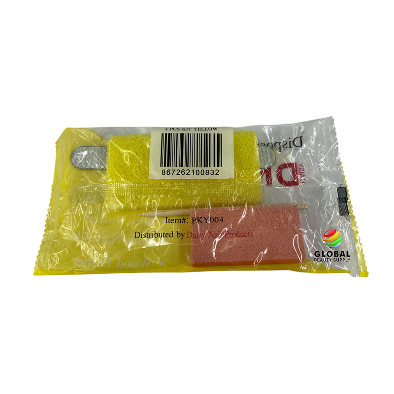 DND Disposable Pedicure Kit 4-pc Yellow (867262100832)