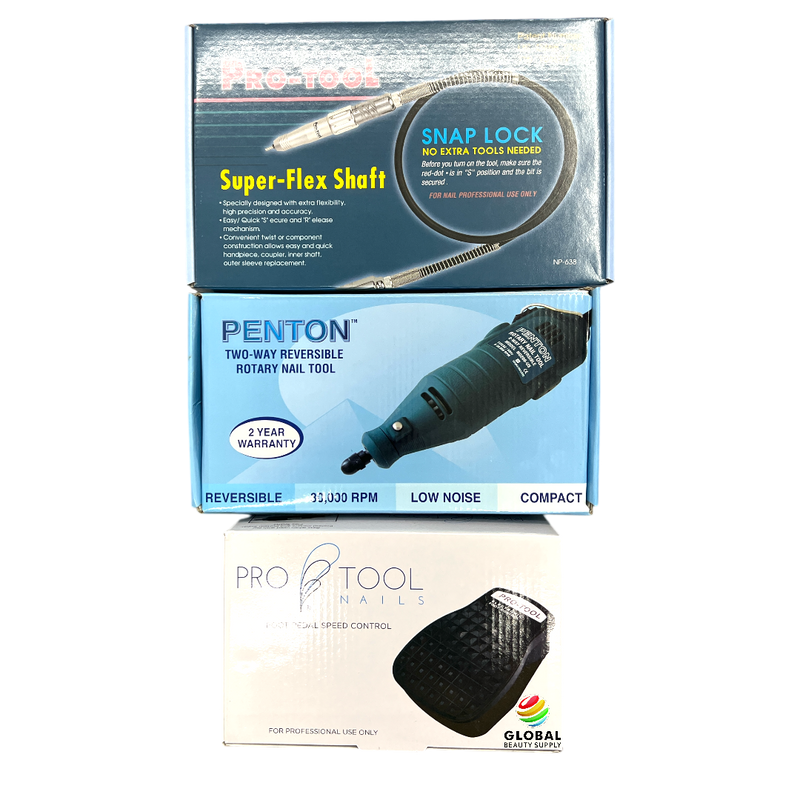 Nail Drill Complete Set with Flex Shaft 3/32