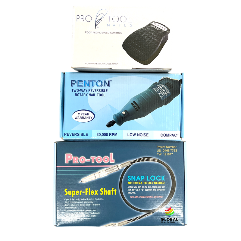 Nail Drill Complete Set with Flex Shaft 3/32