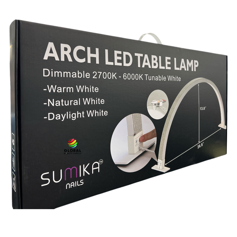 LED Arch Light (Moon Light) LED Desk / Table Lamp Dimmable - Rhinestone Embedded White