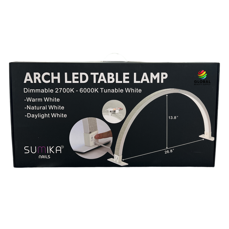 LED Arch Light (Moon Light) LED Desk / Table Lamp Dimmable - Rhinestone Embedded White