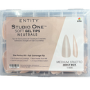 Entity Studio One Soft Gel Tips - Neutrals 5600021 Medium Stiletto 360ct Box