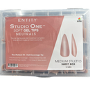 Entity Studio One Soft Gel Tips - Neutrals 5600022 Medium Stiletto 360ct Box
