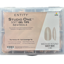 Entity Studio One Soft Gel Tips - Neutrals 5600024 Medium Round 360ct Box