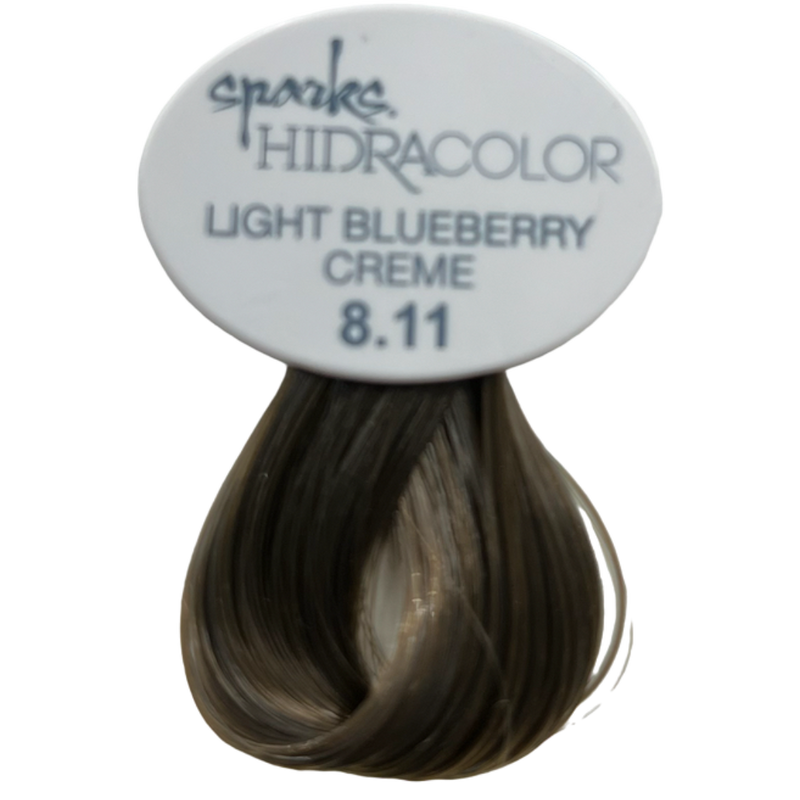 Spark Hidracolor, Permanent Creme Hair Color 8.11 Light Blueberry Creme 3 Fl Oz. 90 mL