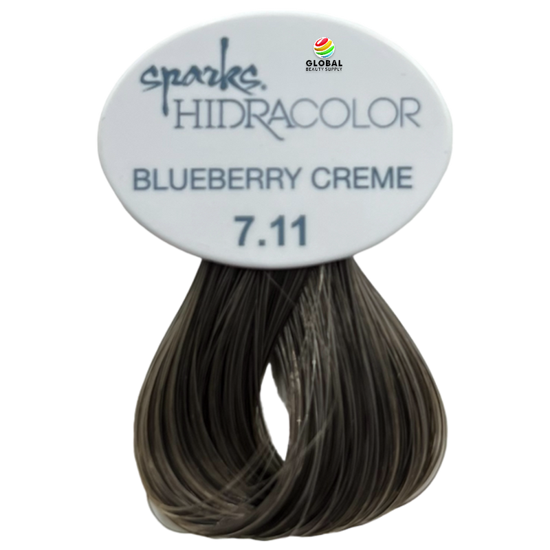 Spark Hidracolor, Permanent Creme Hair Color 7.11 Blueberry Creme 3 Fl Oz. 90 mL