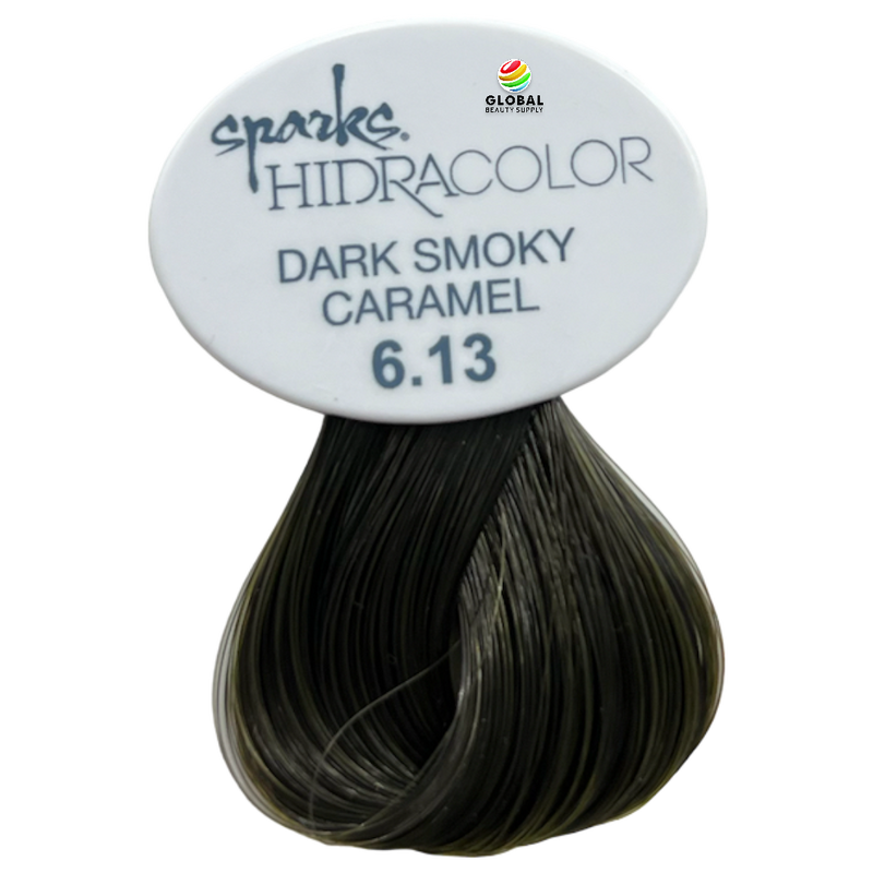 Spark Hidracolor, Permanent Creme Hair Color 6.13 Dark Smoky Caramel 3 Fl Oz. 90 mL