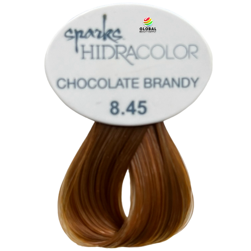 Spark Hidracolor, Permanent Creme Hair Color 8.45 Chocolate Brandy 3 Fl Oz. 90 mL