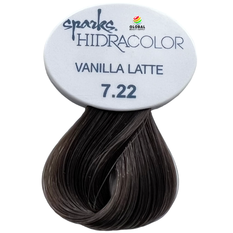 Spark Hidracolor, Permanent Creme Hair Color 7.22 Vanilla Latte 3 Fl Oz. 90 mL