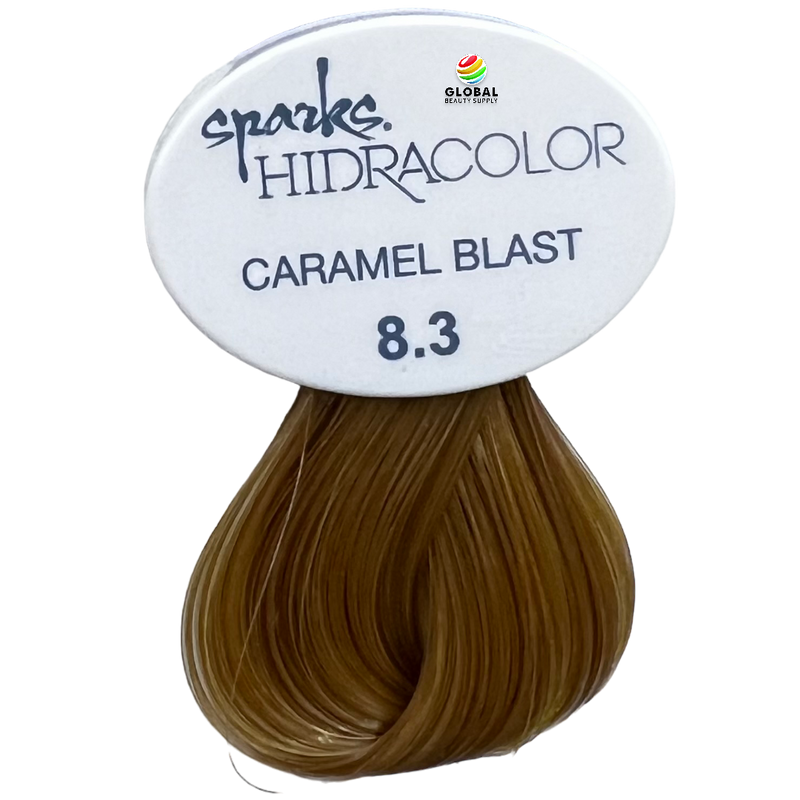 Spark Hidracolor, Permanent Creme Hair Color 8.3 Cramel Blast 3 Fl Oz. 90 mL