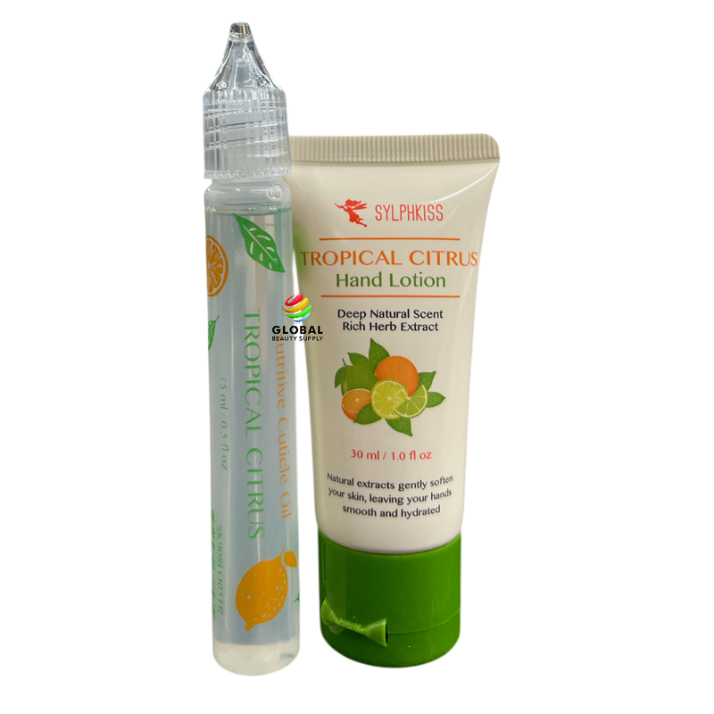 Sylphkiss - Nutritive Cuticle Oil & Hand Lotion Gift Set - Tropical Citrus