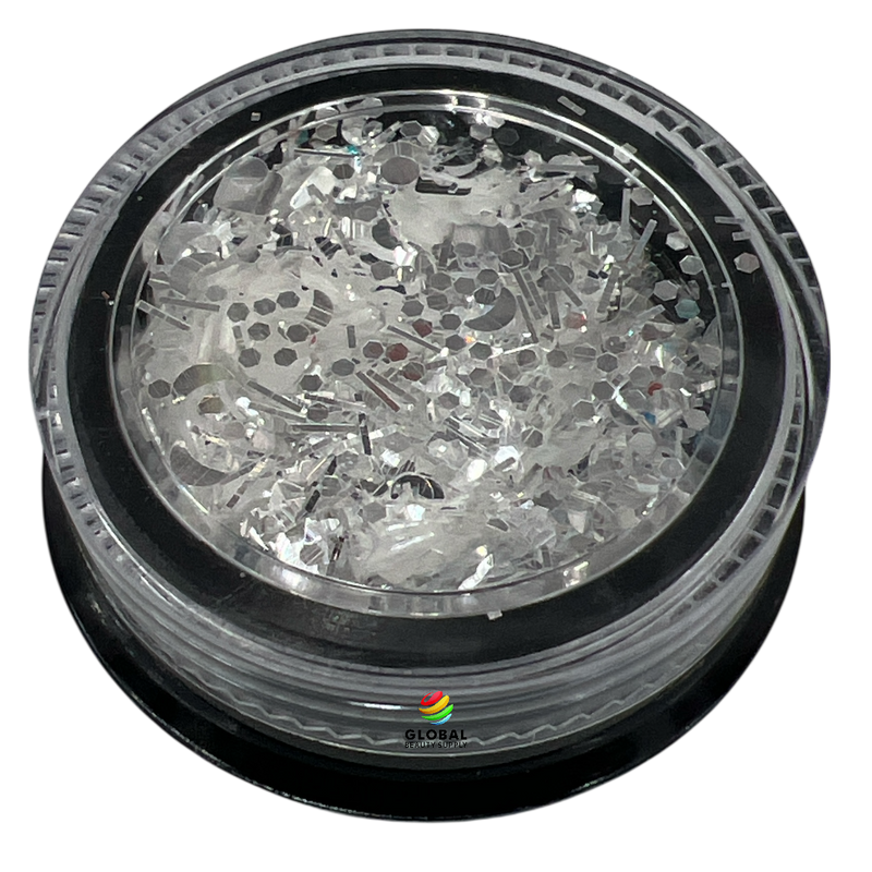 Nail Art Laser Holographic Confetti Mix Shapes 9286
