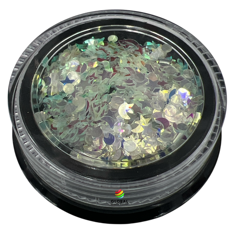 Nail Art Laser Holographic Confetti Mix Shapes 9287