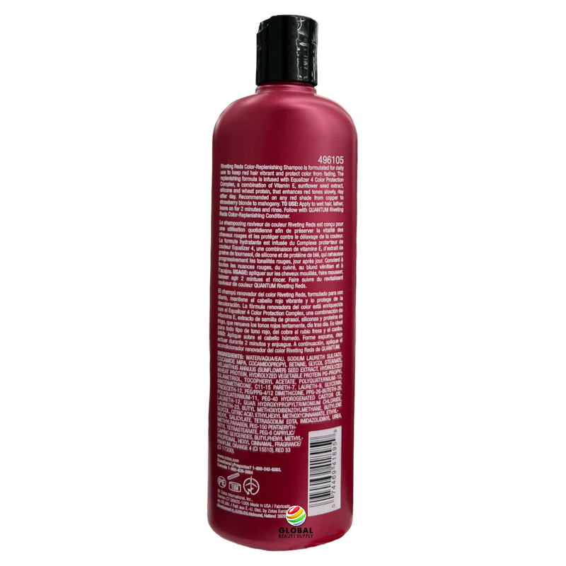 Zotos Quantum Colors Color Replenishing Shampoo, Riveting Reds, 10.2-Ounce