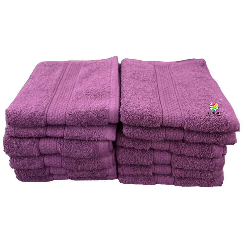 Salon Towels 16" x 28" Jumbo 1 Dozen Eggplant