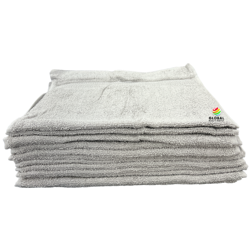 Salon Towels 16" x 28" Jumbo 1 Dozen Silver Grey