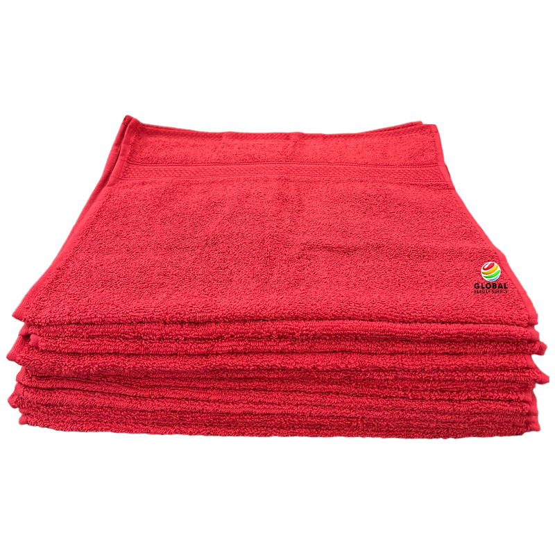 Salon Towels 16" x 28" Jumbo 1 Dozen Brick Red