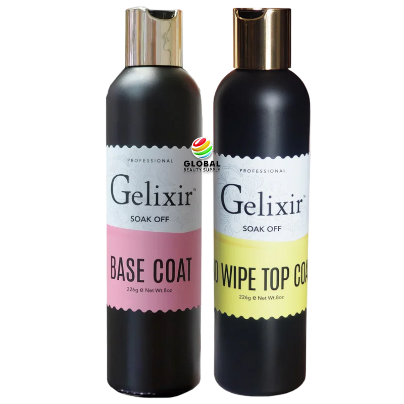 Gelixir Refill Gelixir Base & Top Coat Refill 8 Fl. Oz. Each – Global Beauty Supply