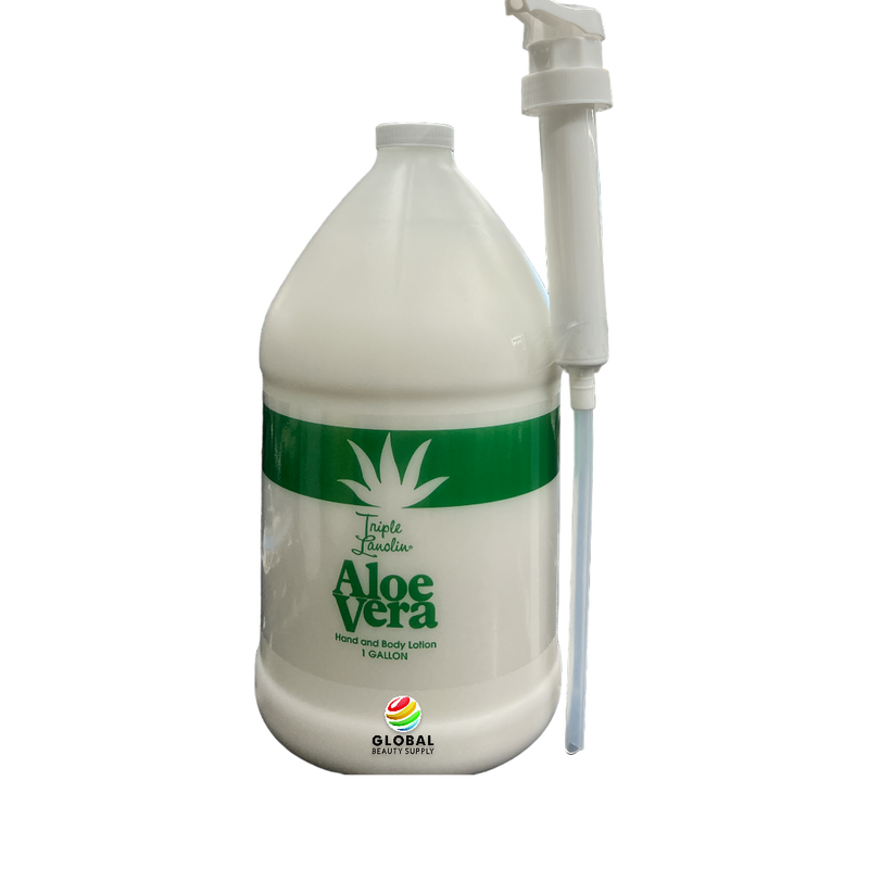 Triple Lanolin Aloe Vera Hand and Body Lotion Gallon with Pump