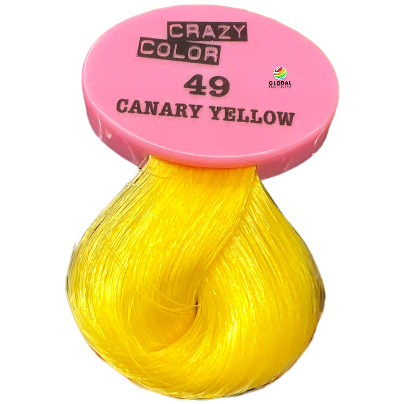 CRAZY COLOR Semi Permanent Hair Color Cream, 5.07oz 49 - Canary Yellow