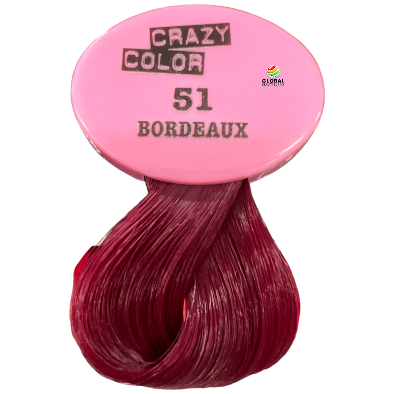 CRAZY COLOR Semi Permanent Hair Color Cream, 5.07oz 51 - Bordeaux