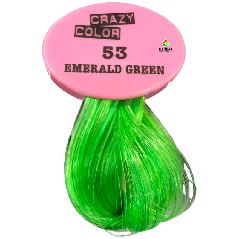 CRAZY COLOR Semi Permanent Hair Color Cream, 5.07oz 53 - Emerald Green
