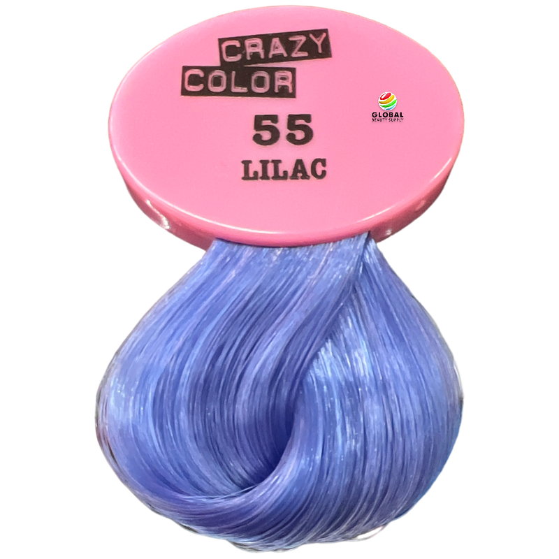CRAZY COLOR Semi Permanent Hair Color Cream, 5.07oz 55 - Lilac