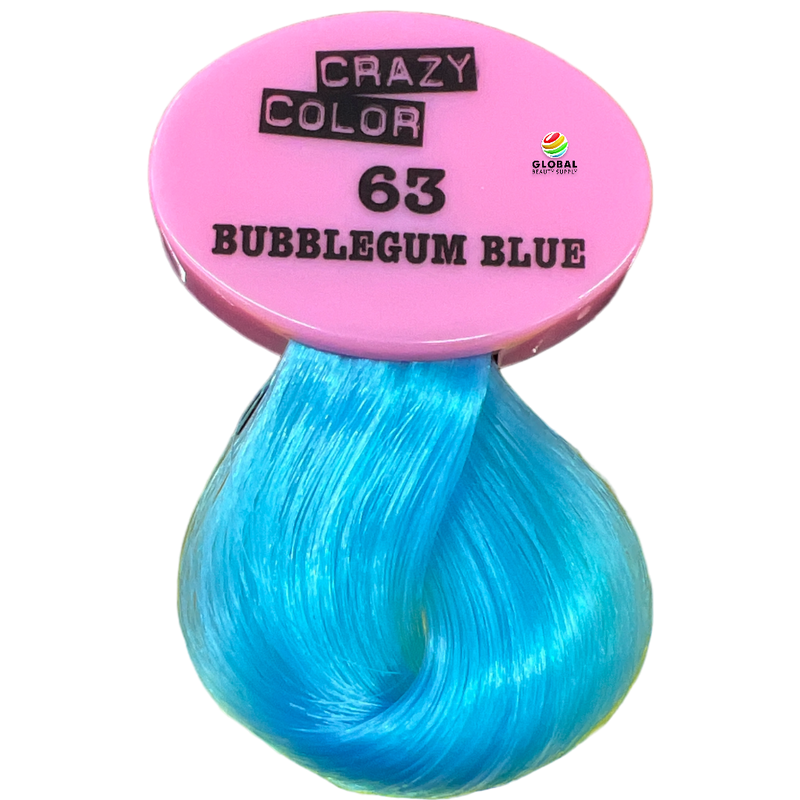 CRAZY COLOR Semi Permanent Hair Color Cream, 5.07oz 63 - Bubblegum Blue