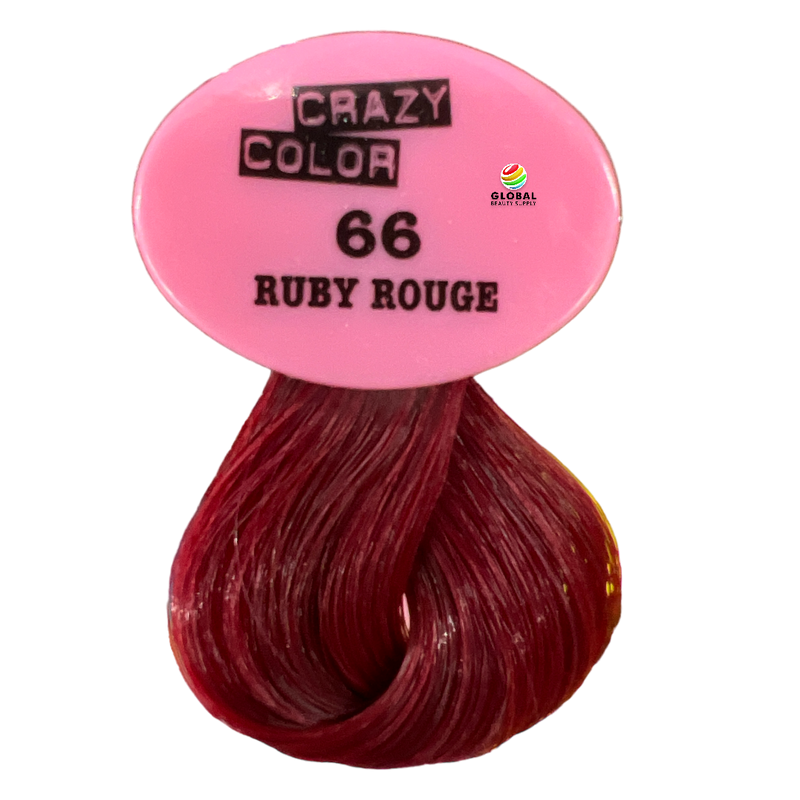 CRAZY COLOR Semi Permanent Hair Color Cream, 5.07oz 66 - Ruby Rouge