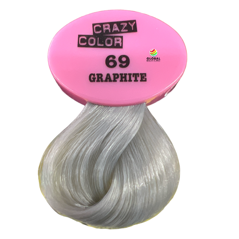 CRAZY COLOR Semi Permanent Hair Color Cream, 5.07oz 69 - Graphite