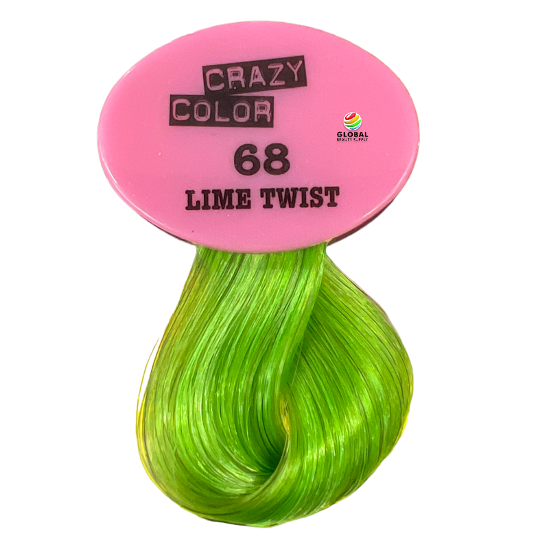 CRAZY COLOR Semi Permanent Hair Color Cream, 5.07oz 68 - Lime Twist