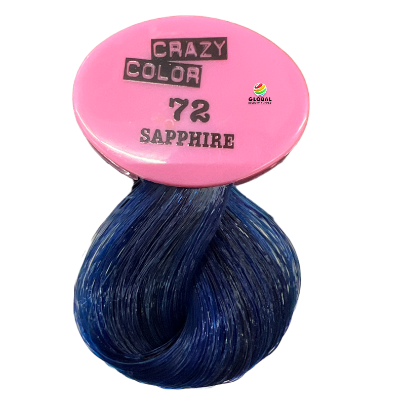 CRAZY COLOR Semi Permanent Hair Color Cream, 5.07oz 72 - Sapphire