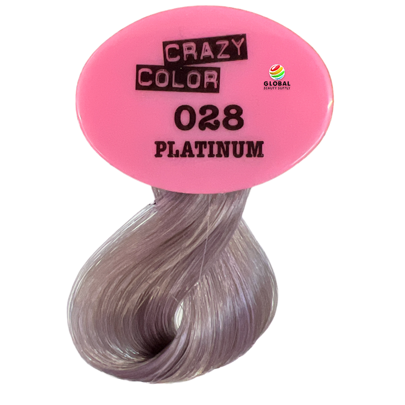 CRAZY COLOR Semi Permanent Hair Color Cream, 5.07oz 028 - Platinum