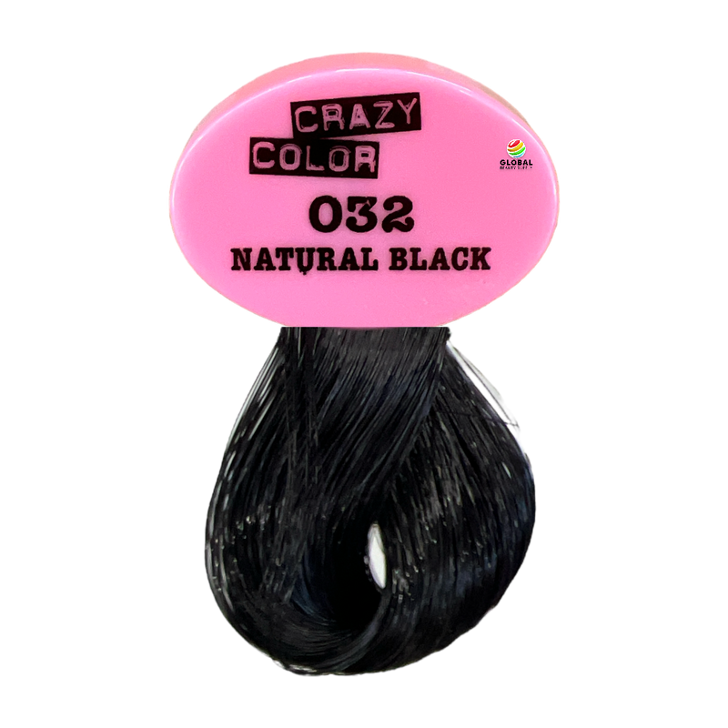 RAZY COLOR Semi Permanent Hair Color Cream, 5.07oz 032 - Natural Black