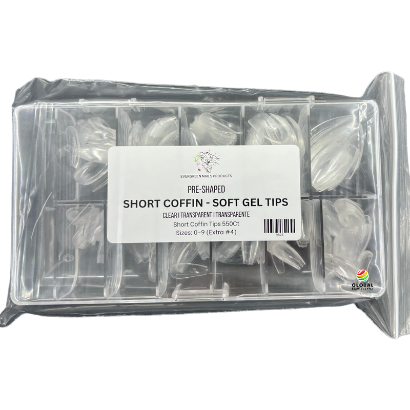 Soft Gel Tips Coffin - Short