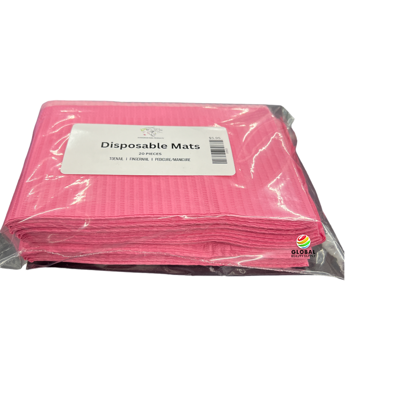 Disposable Nail Mats - 20 pcs Pink