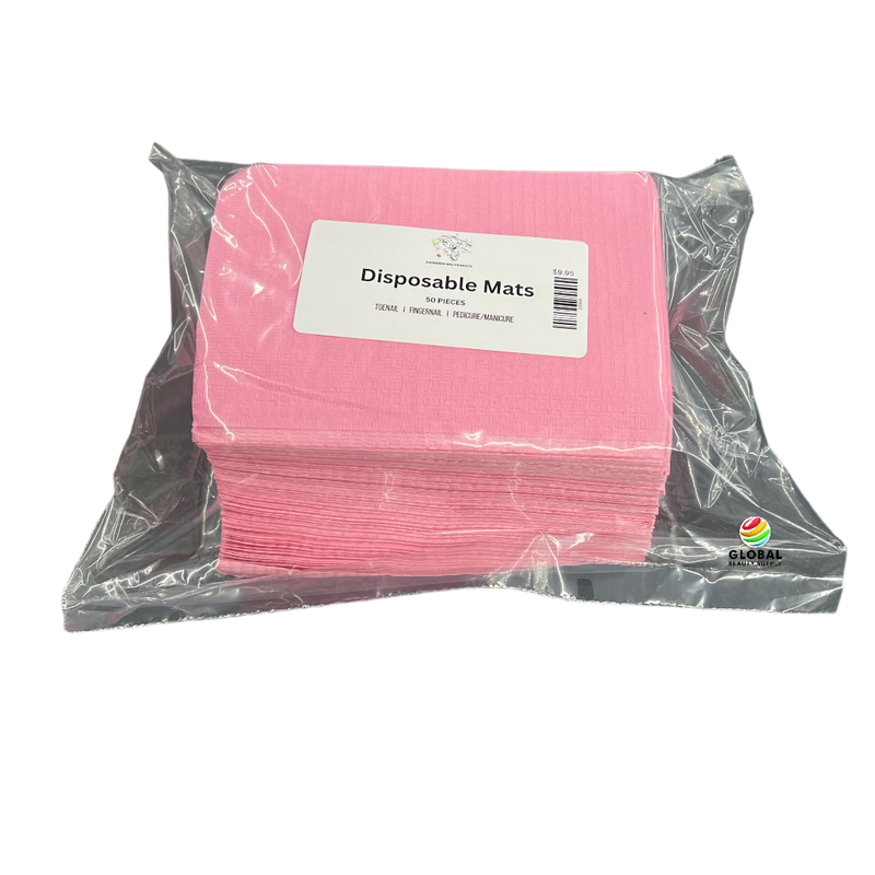 Disposable Nail Mats - 50 pcs Pink