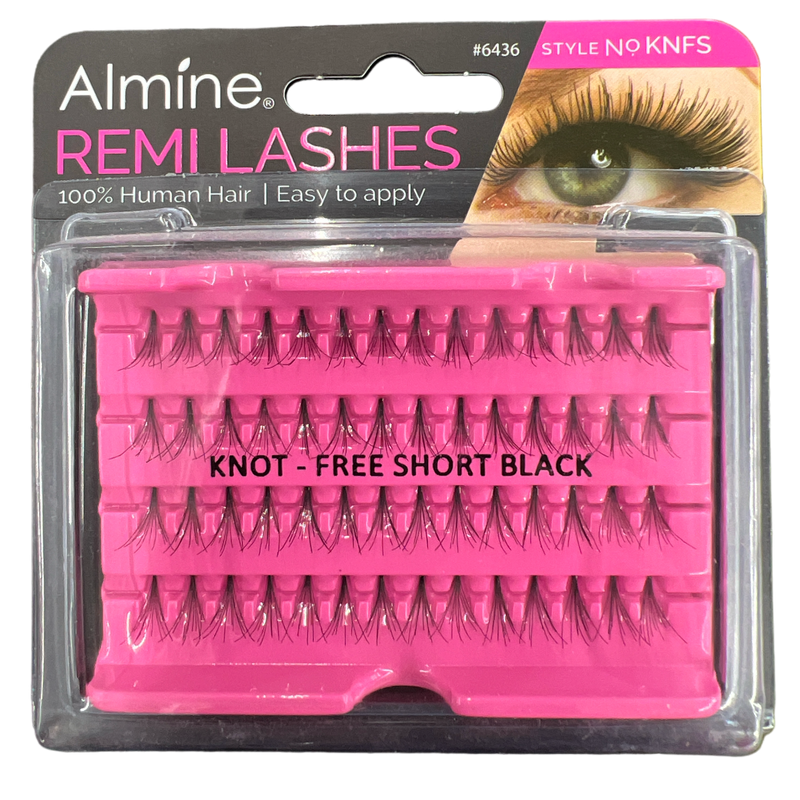 Almine Remi Lashes Knot-Free Short Black